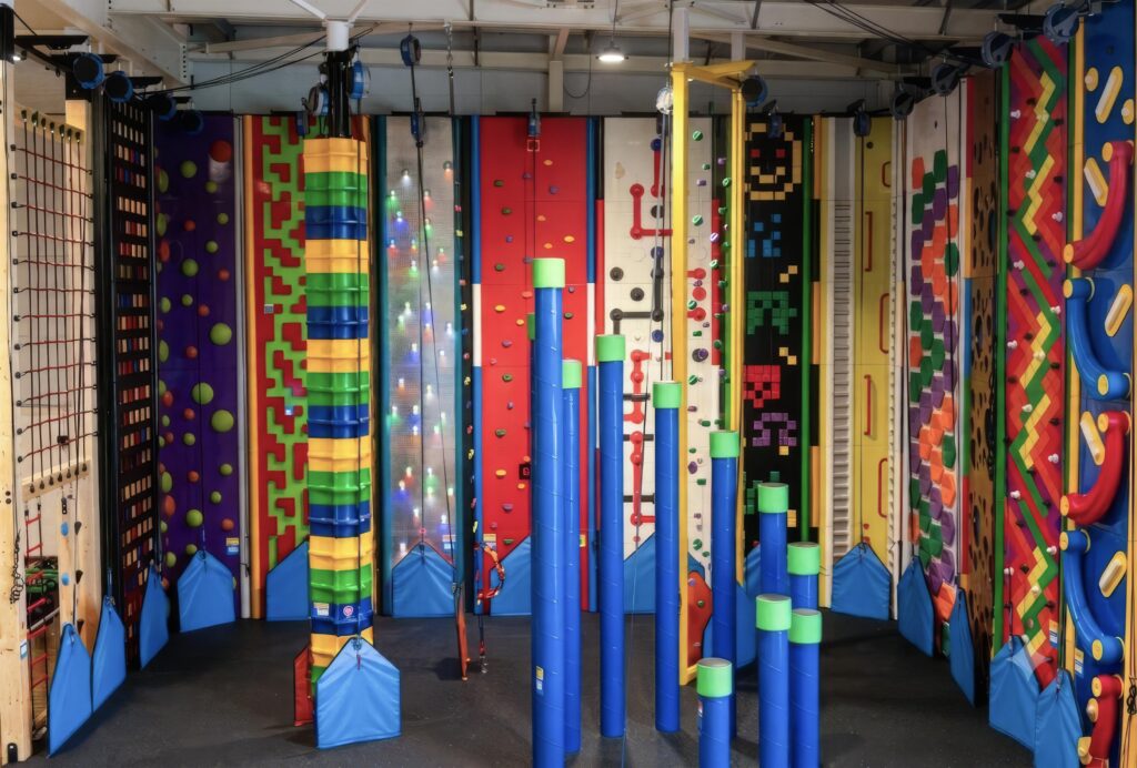 View of the climbing walls at Climb Up Doncaster